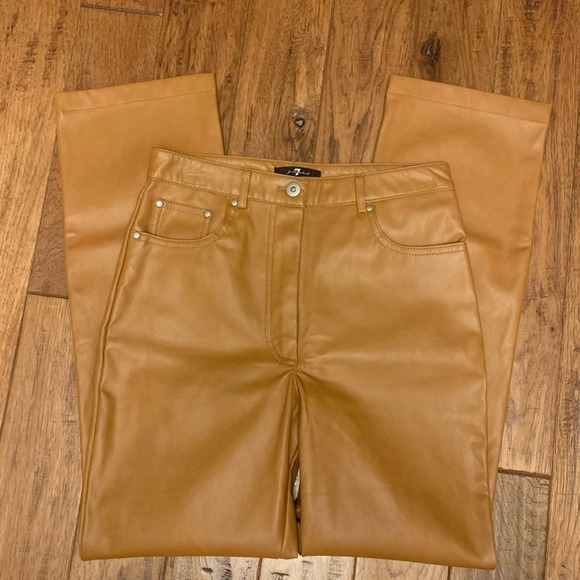 NWOT 7 For All Mankind Faux Leather Pants - Picture 1 of 6